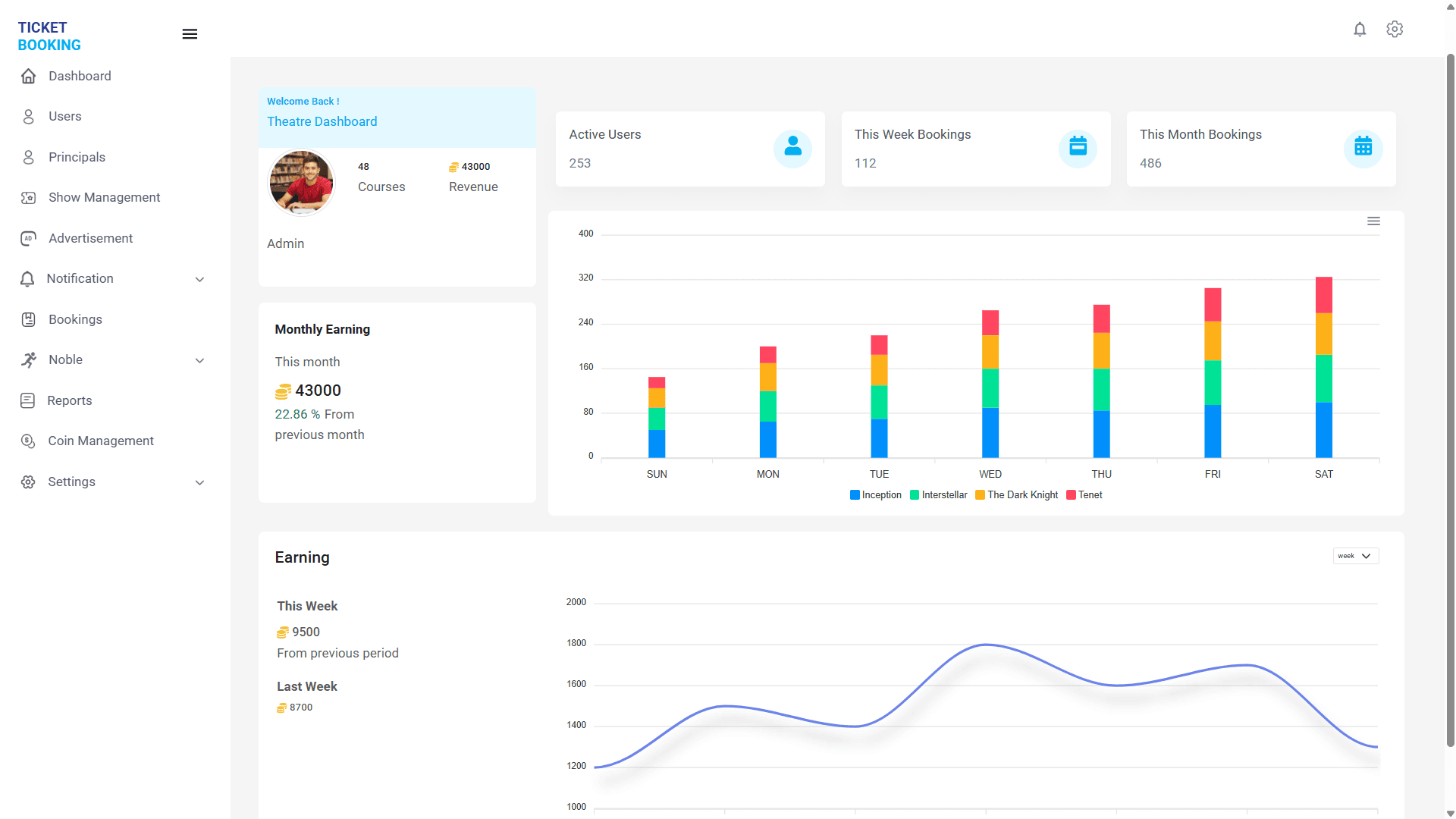 Theater Booking Application UI